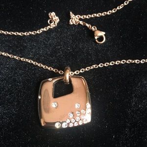 Steel time pendant necklace